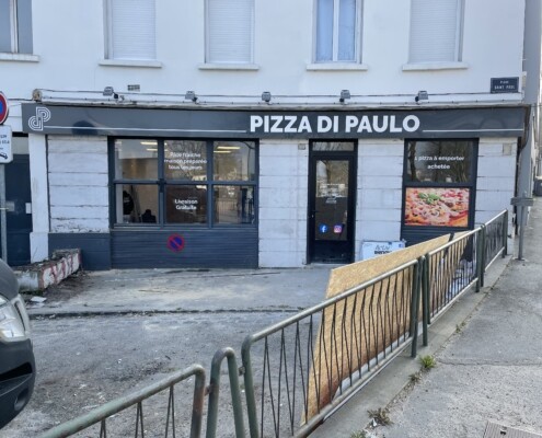 Enseigne avec lettres découpées pour Pizza Di Paulo- Bandeau de l'enseigne