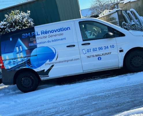 Marquage de véhicule pour 2M.P.LRénovation à Malaunay